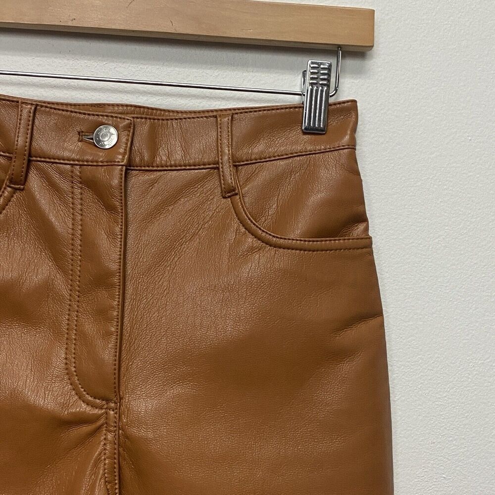 Aritzia Wilfred Women 2 Melina High Waisted Vegan Leather Pant Academia Spring - Picture 5 of 15